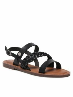 Καλύτερη πώληση 🛒 Εξοδος 😉 Τοπ 10 🌟 Refresh Γυναίκες Σανδάλια 79359 Μαύρο 🎁 ❤️ 🎁