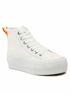 Κουπόνι 😉 ΧΟΝΔΡΙΚΟ ΕΜΠΟΡΙΟ 💯 Ολοκαίνουργιο 🔥 Refresh Γυναίκες Κλειστά Παπούτσια 👟 👟 👟 Sneakers 79091 Λευκό 😀 🔔 🥰