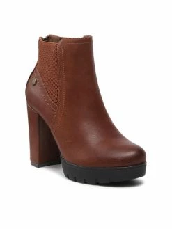 Το φθηνότερο ❤️ Best Pirce 😀 Συμφωνίες ⌛ Refresh Γυναίκες Biker Μποτάκια Μποτάκια 72386 Καφέ 🛒 🎁 🧨